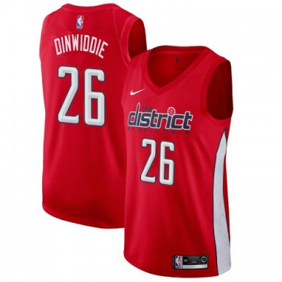 Nike Washington Wizards #26 Spencer Dinwiddie Red NBA Swingman Earned Edition Jersey Men's